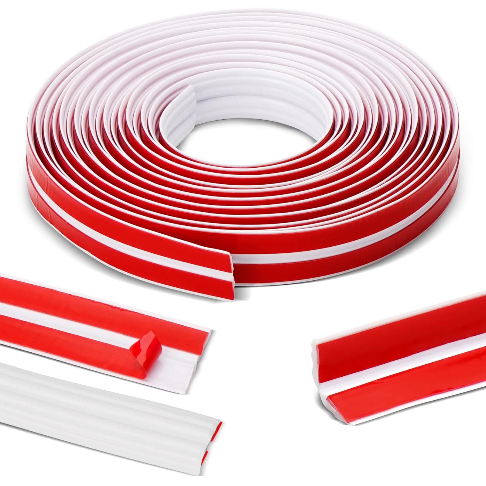 Plinthes Souple Autoadhésives LURICO 2 cm X 6 m, Décorations Moulures Flexibles Pour Bords Muraux, Plafond, Portes, Fenê