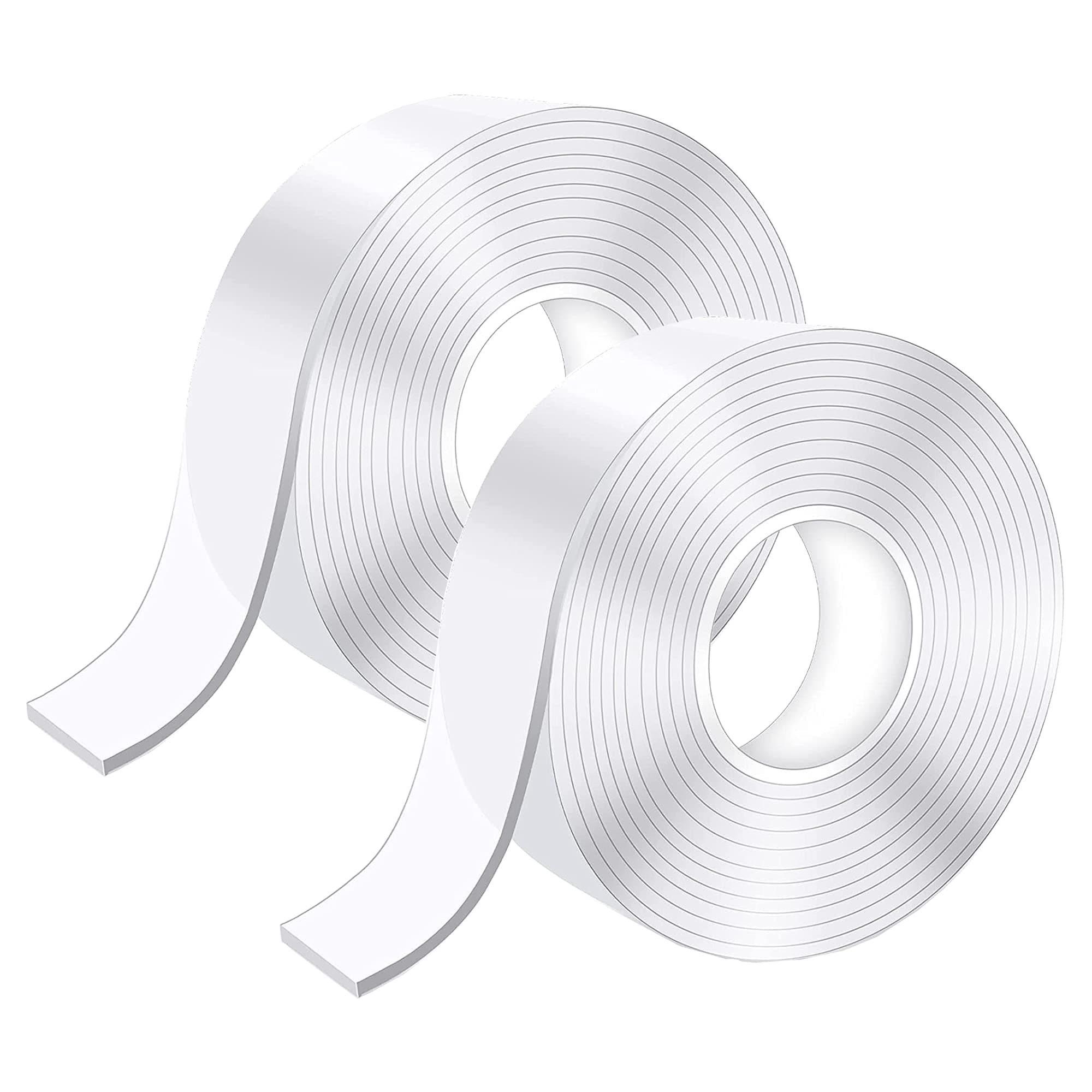6M Double-Face GelRuban Adhésif Fort Transparent Lavable Fin Antidérapant Réutilisable Maison ou Bureau