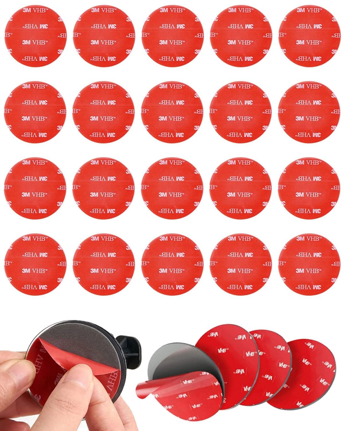 ZEXIJOW Adhésif double face extra fort 3M VHB pour voitures et caméras d'action, imperméable et résistant aux hautes tem