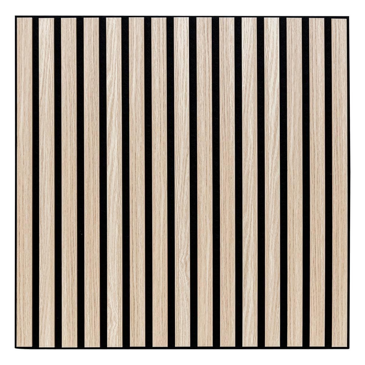 Atmosphera - Panneau Décoratif Tasseaux Bois Colva - 60x60cm - Beige Fond Noir - Réduction du Bruit pour Entrée, Chambre