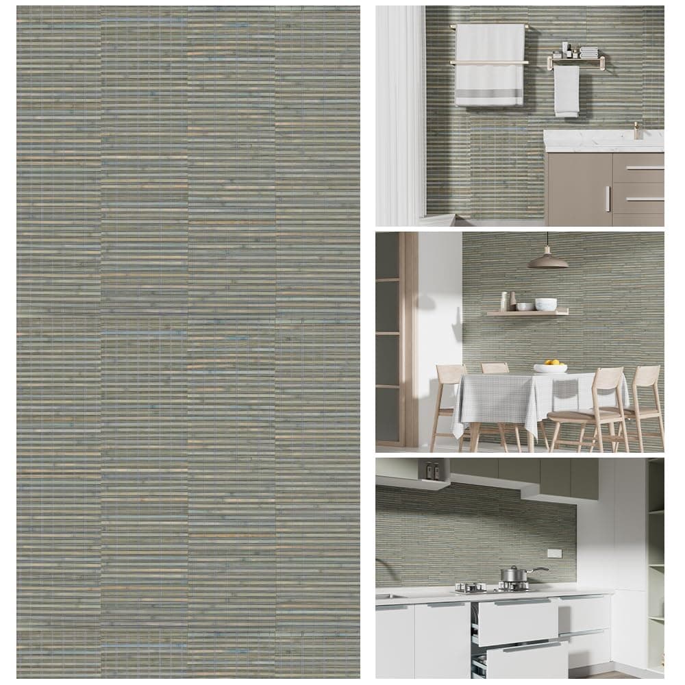SINGULARWOOD Lot de 4 panneaux muraux en bambou pour décoration d'intérieur et traitement de plafond, revêtement mural W