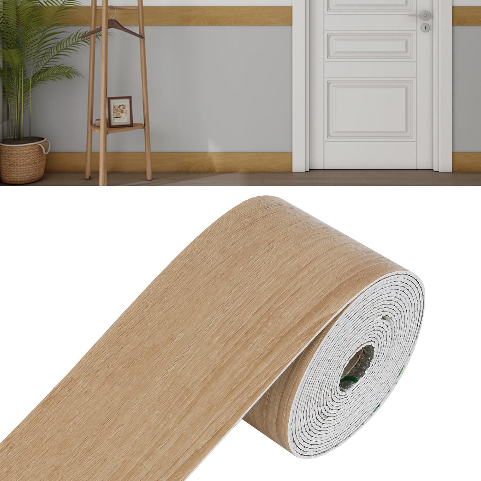 Jackfru plinthe souple large et épaisse pour sol, bande décorative autocollante polyvalente, plinthes flexible de transi
