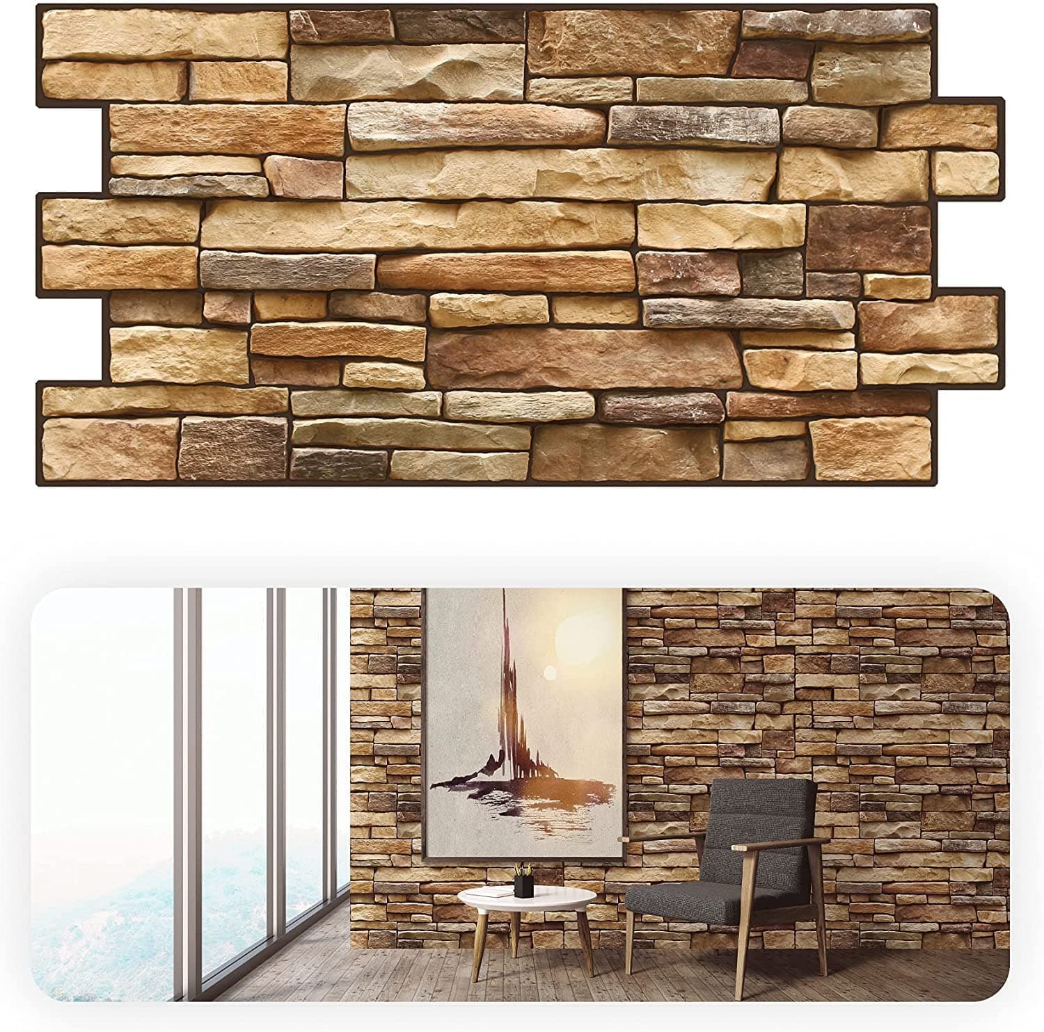 Grace Baltic - Lots de 14 panneaux muraux 3D pour décoration murale intérieure populaires aux États-Unis, non collants,