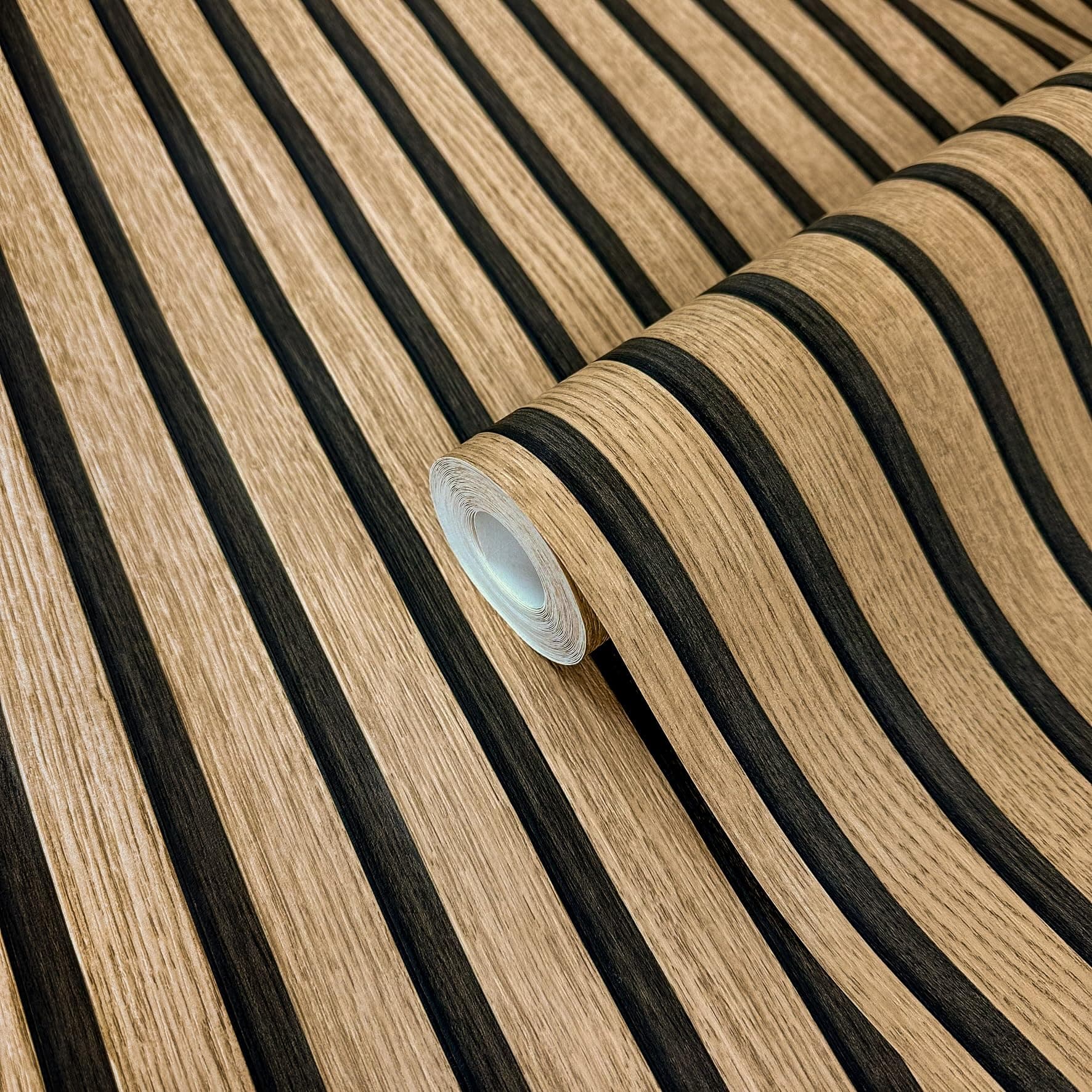 Papier peint bois marron modernes, acoustiques 3D, panneaux en bois scandinaves, naturels, fabriqués en Allemagne, 10,05