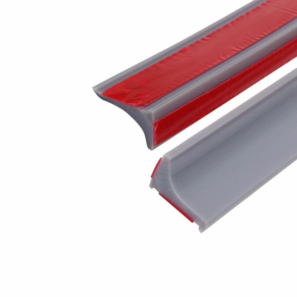 Bandes d'étanchéité silicone Gris pour seuil de douche (deux côtés adhésifs) Barrière d'eau efficace pour bordure de bai