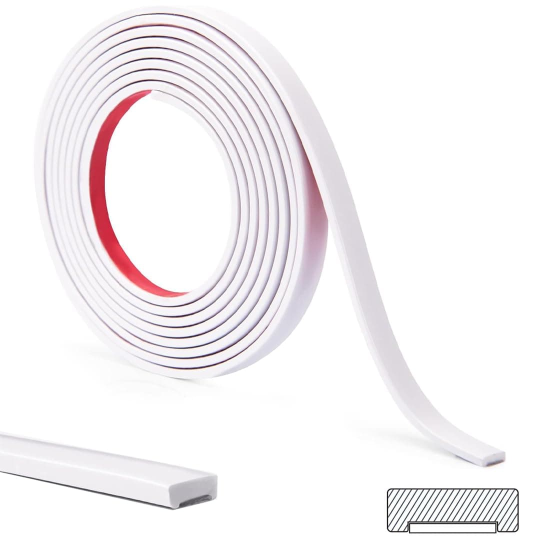 |moulures à coller et à décoller blanche pour cuisine et plafonds|
|moulures flexibles facilement décollables et collabl